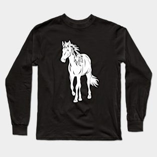 Horse Silhouette Long Sleeve T-Shirt